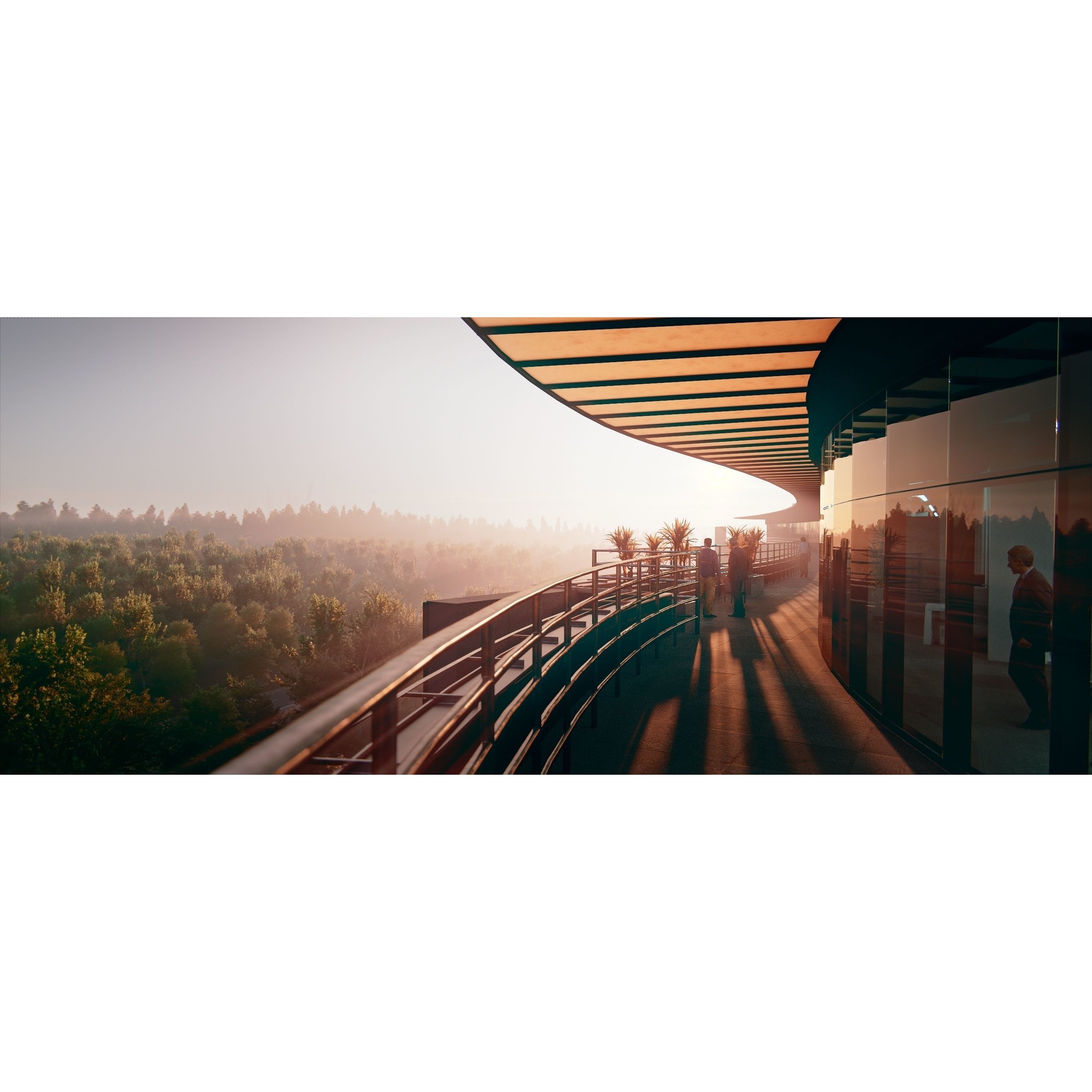 Glass Office Building - Day and Night 3D Model - View 22