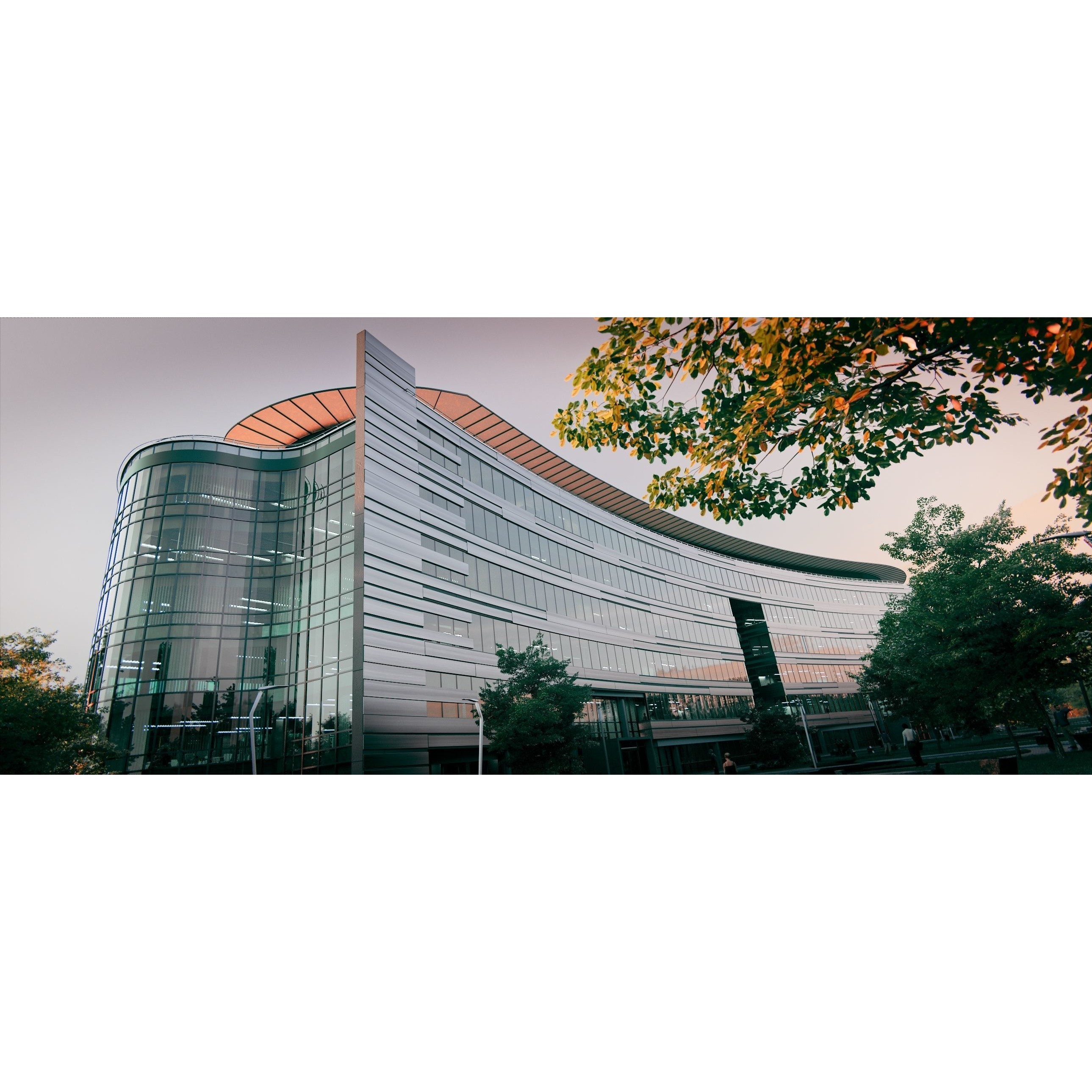 Glass Office Building - Day and Night 3D Model - View 4