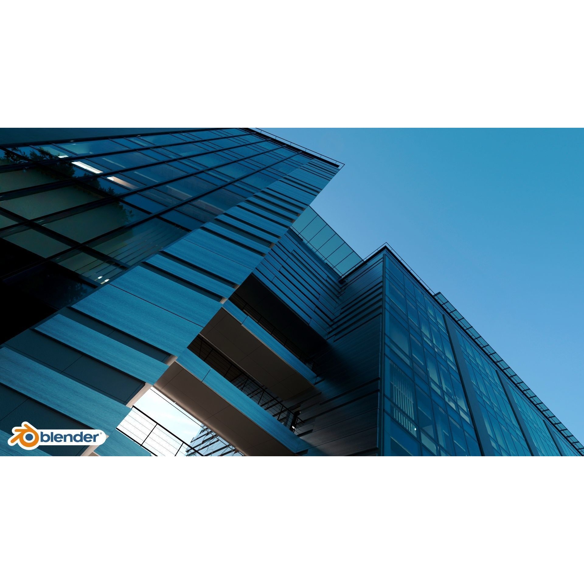 Glass Office Building - Day and Night 3D Model - View 41