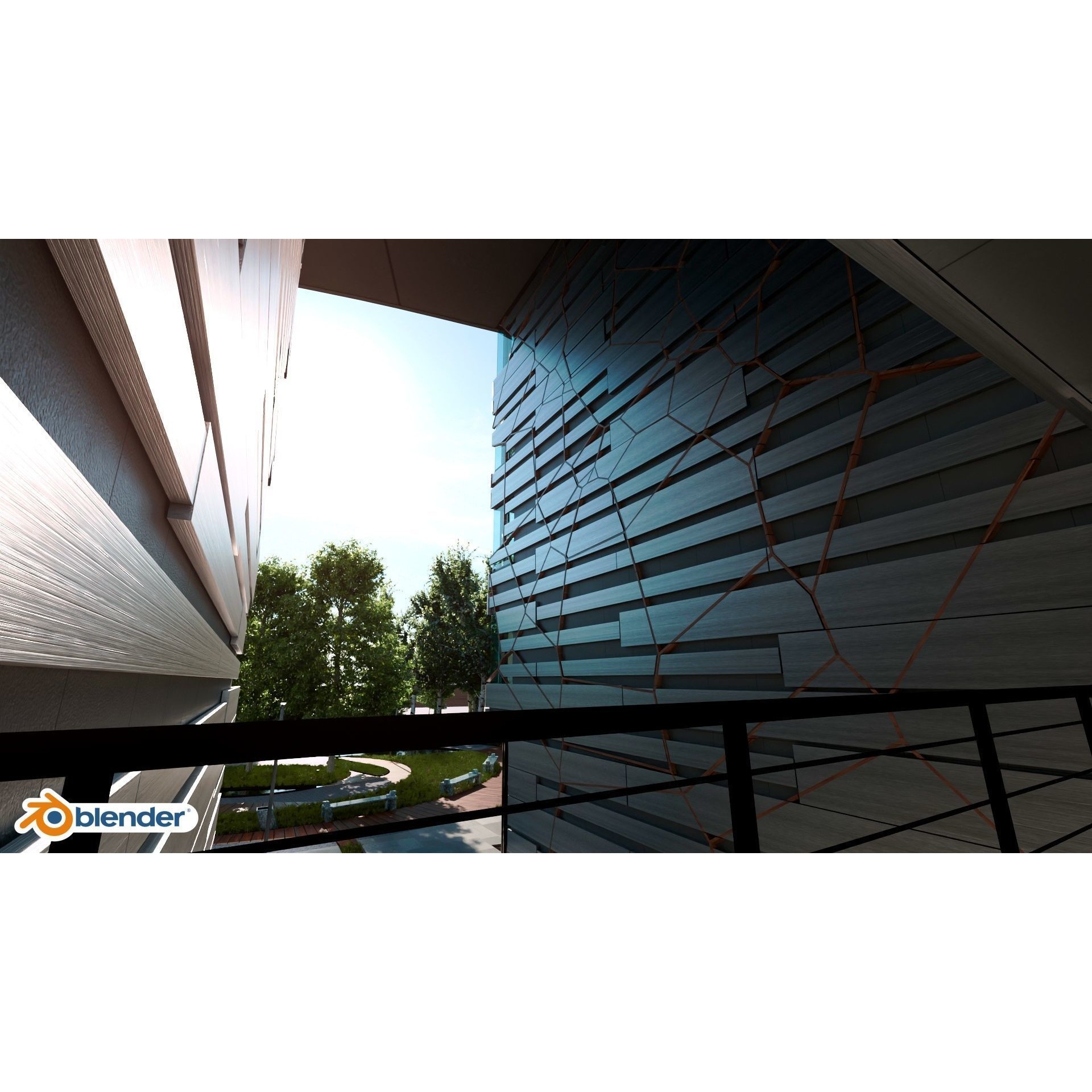 Glass Office Building - Day and Night 3D Model - View 44