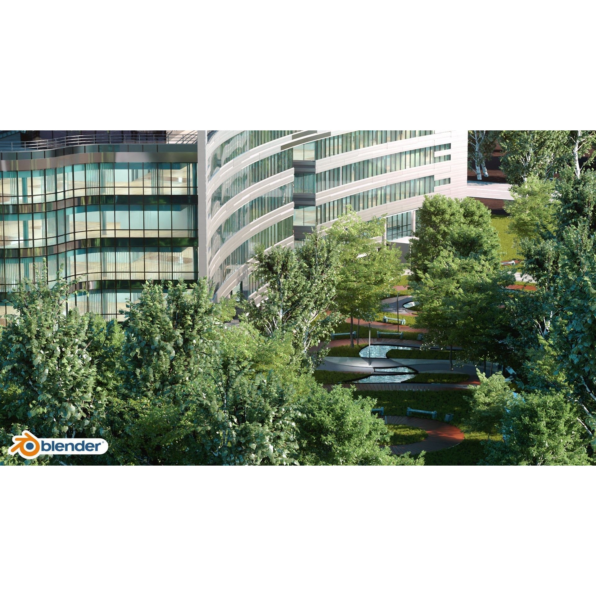 Glass Office Building - Day and Night 3D Model - View 51