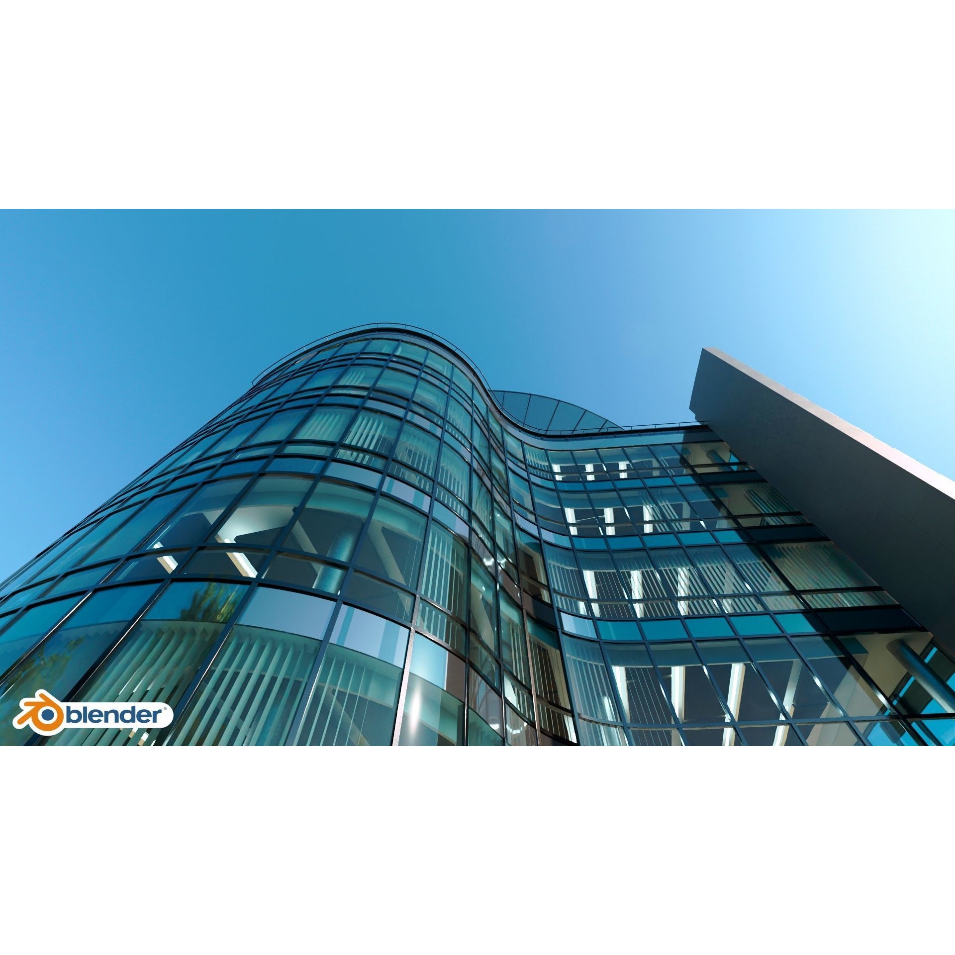 Glass Office Building - Day and Night 3D Model - View 52