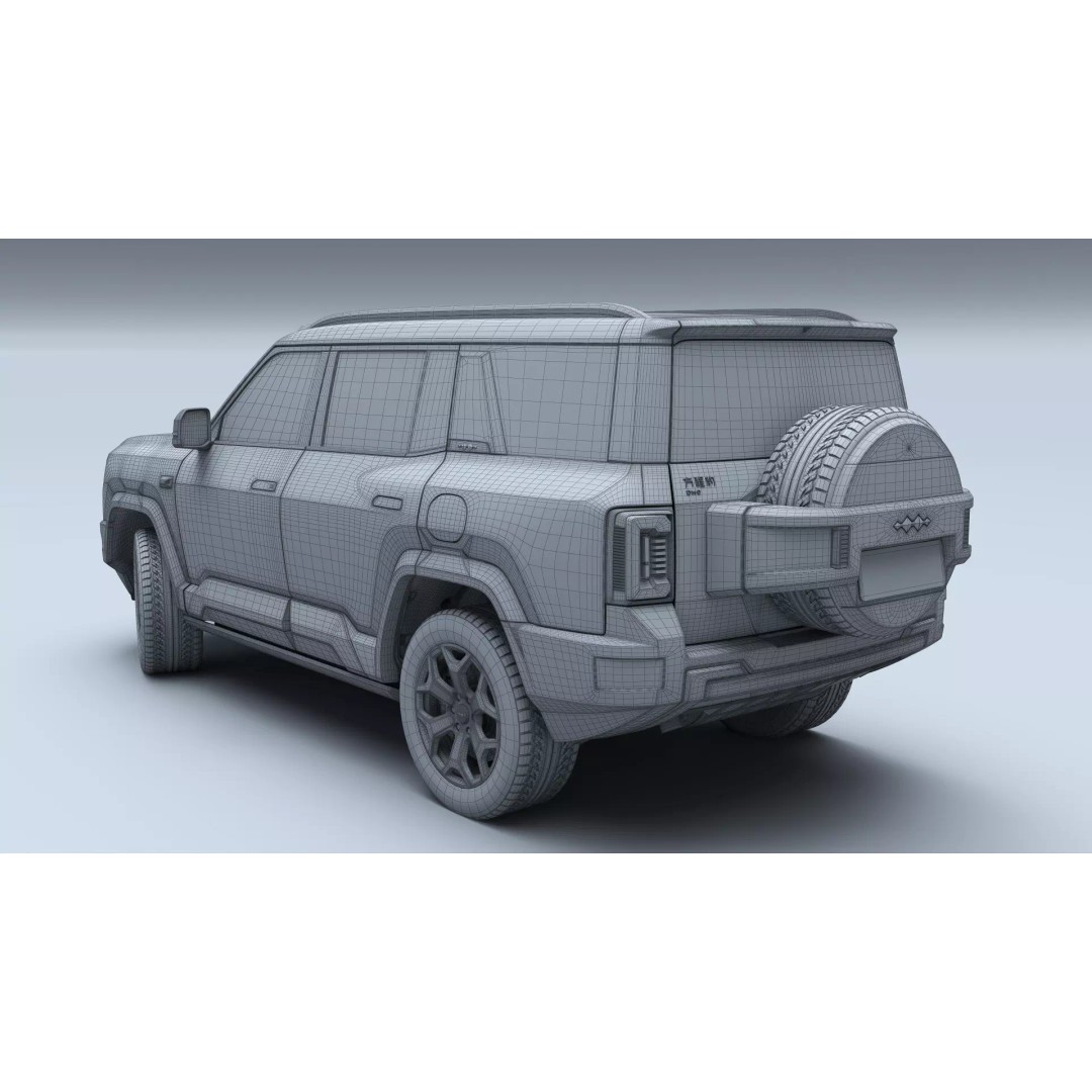 2026 BYD Denza B8 3D Model – High Poly SUV, Game Ready, FBX, OBJ