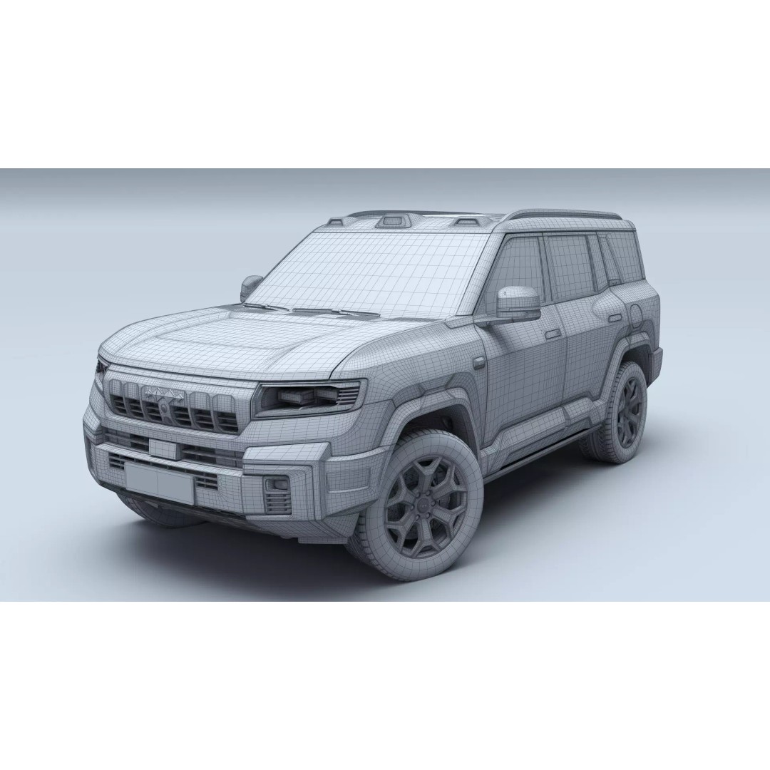 2026 BYD Denza B8 3D Model – High Poly SUV, Game Ready, FBX, OBJ - View 15