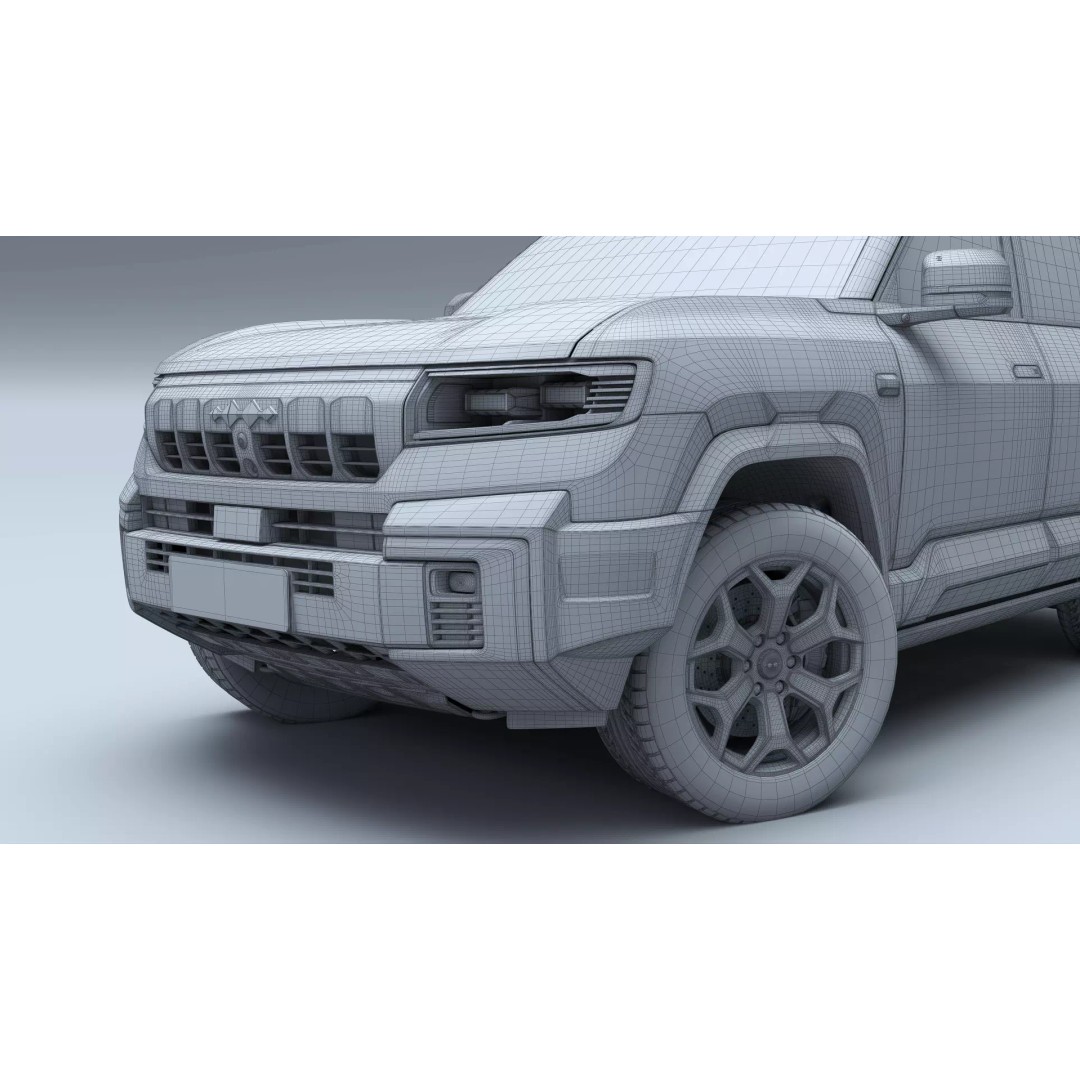 2026 BYD Denza B8 3D Model – High Poly SUV, Game Ready, FBX, OBJ - View 17