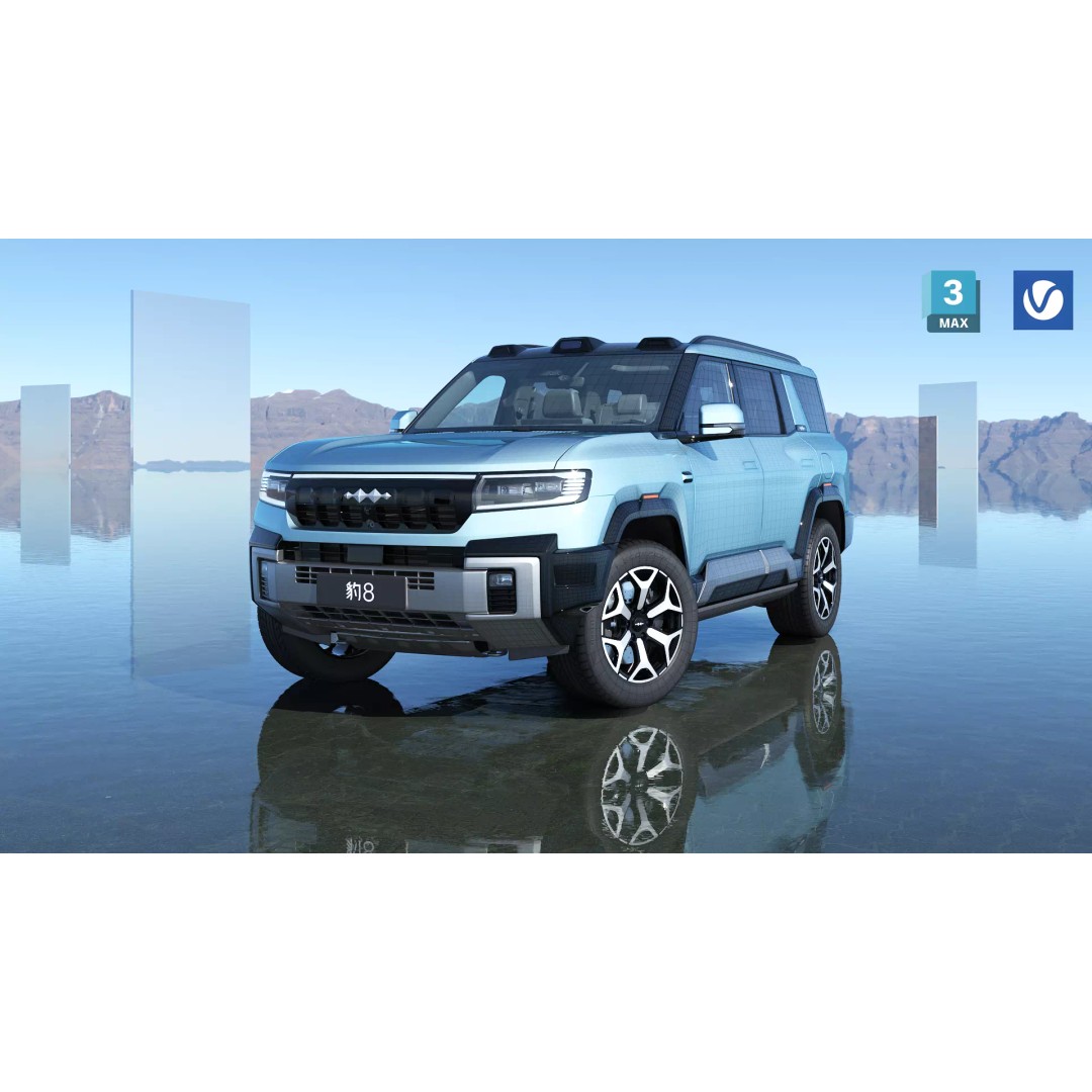 2026 BYD Denza B8 3D Model – High Poly SUV, Game Ready, FBX, OBJ - View 2