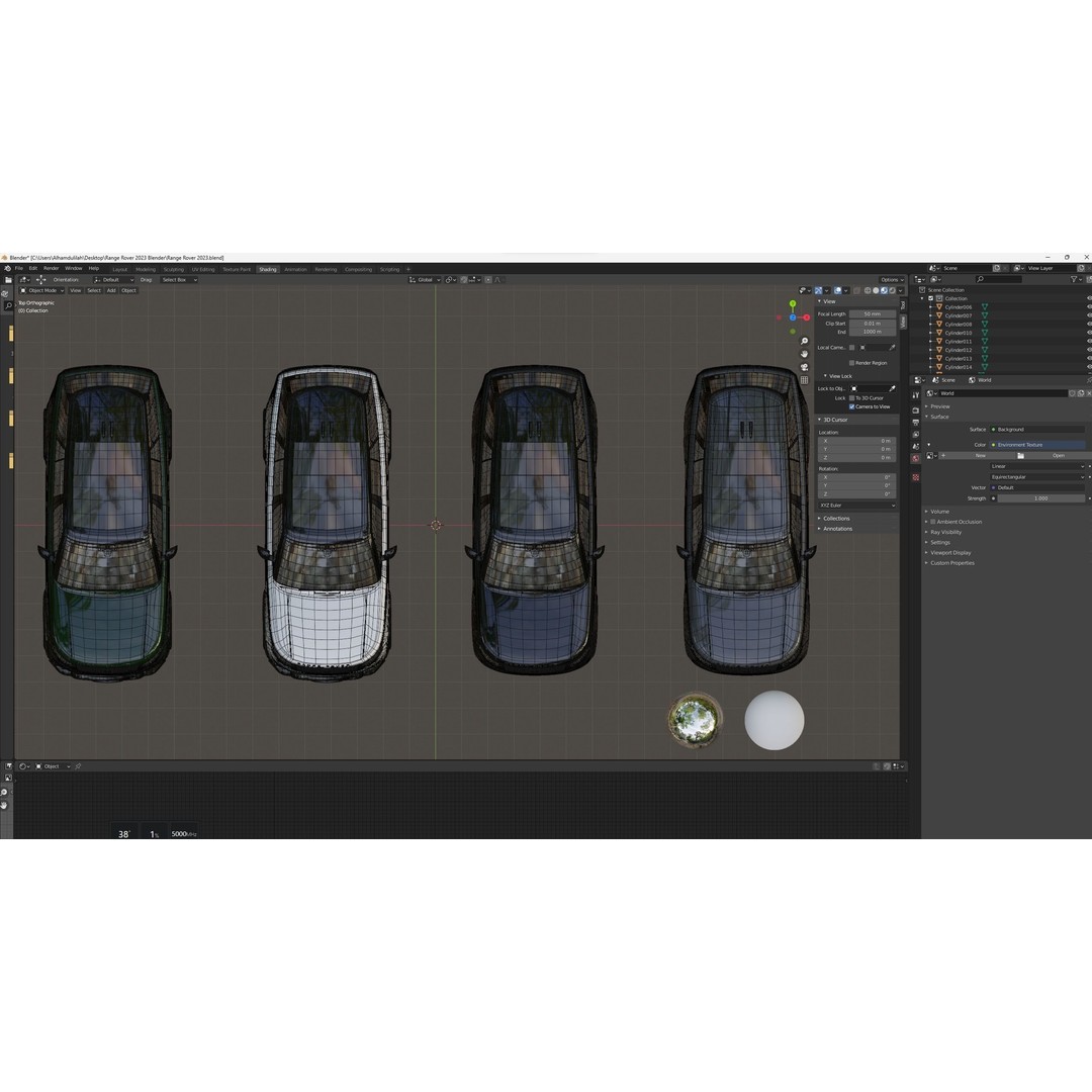 Range Rover 2024 3D Model – Low Poly Game Asset, FBX, OBJ, Blender - View 12