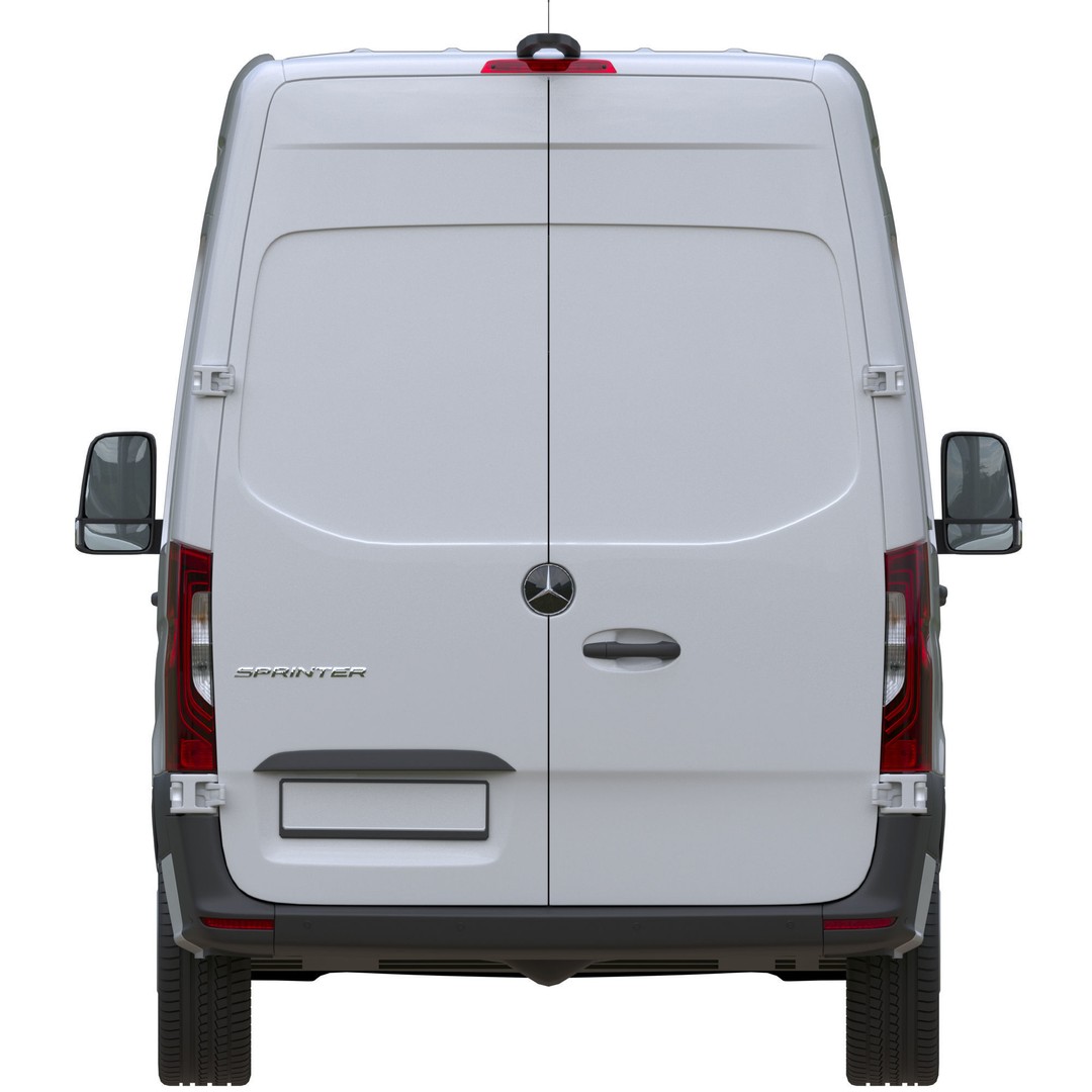 Mercedes-Benz Sprinter L2H2 Van 3D Model – High Poly Game Asset, FBX, OBJ, Blender - View 10