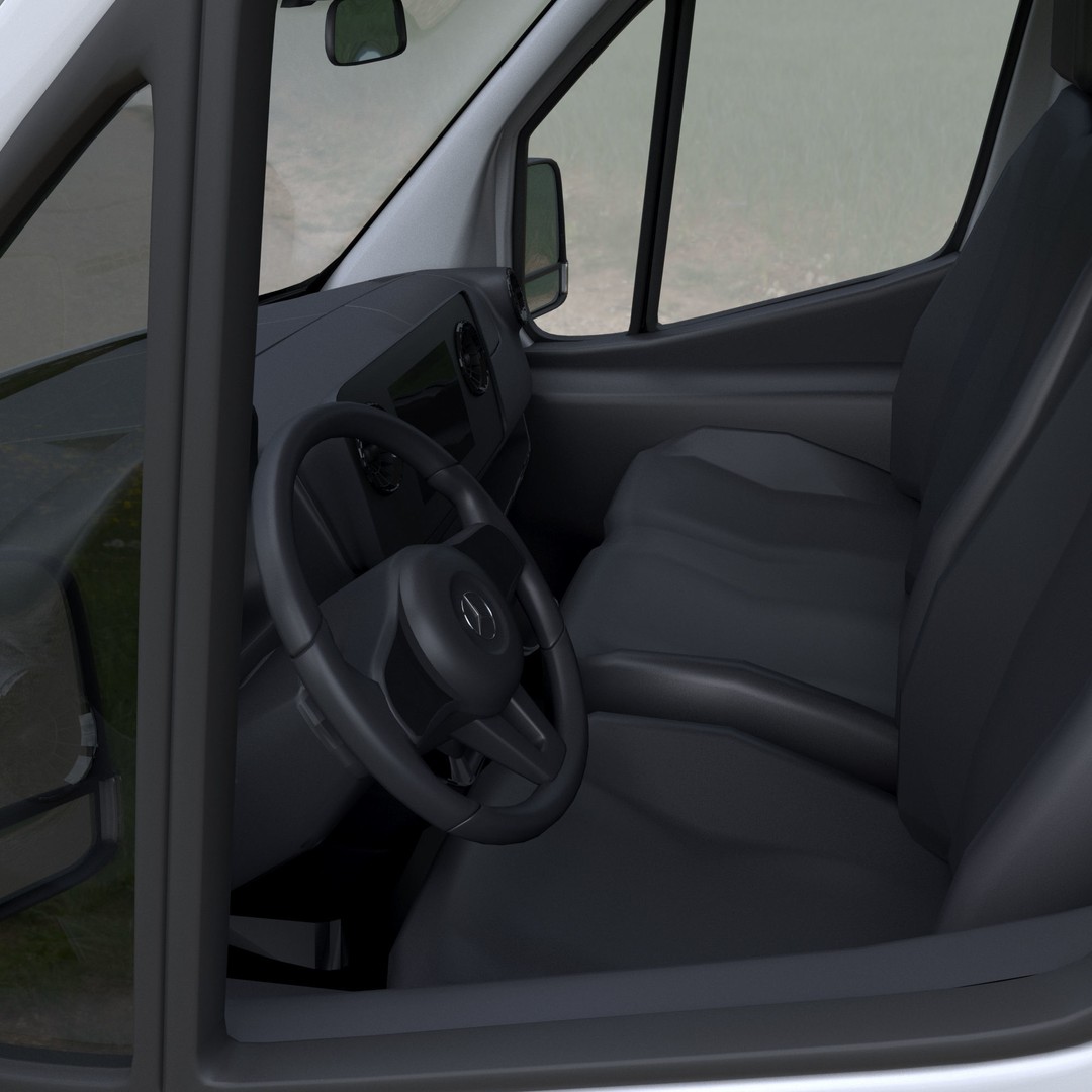Mercedes-Benz Sprinter L2H2 Van 3D Model – High Poly Game Asset, FBX, OBJ, Blender - View 14