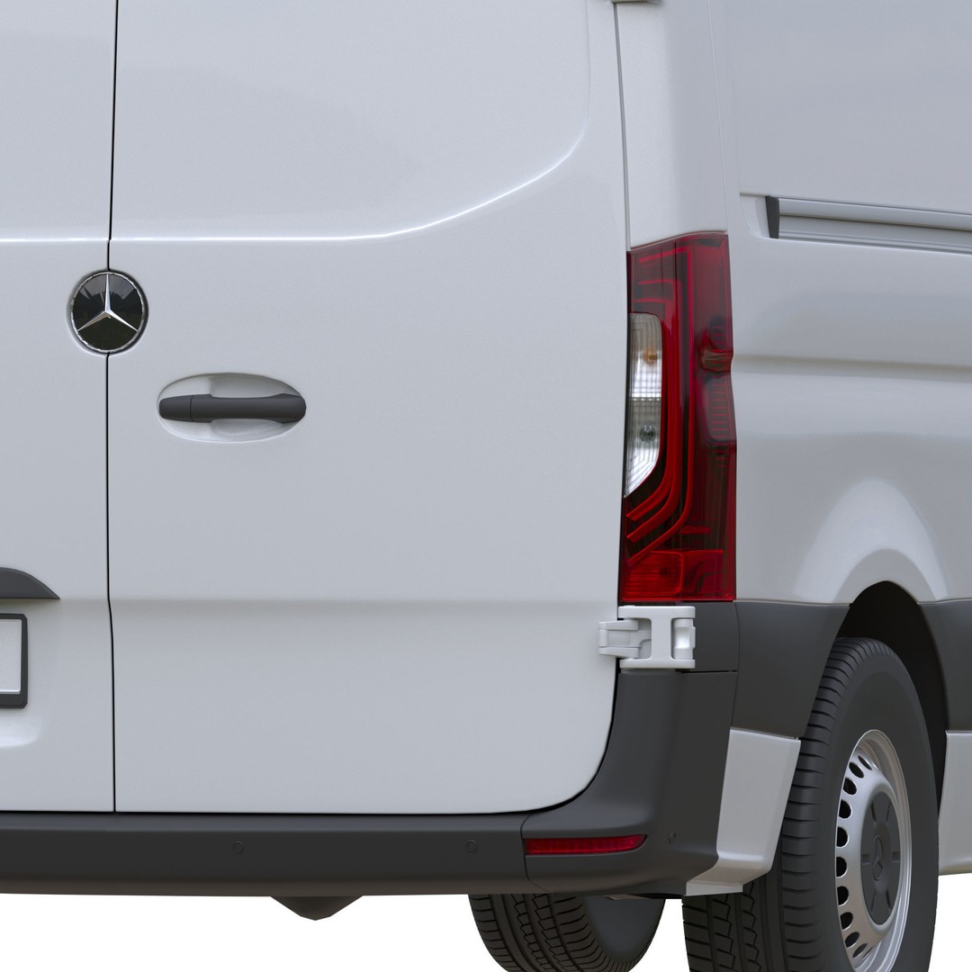 Mercedes-Benz Sprinter L2H2 Van 3D Model – High Poly Game Asset, FBX, OBJ, Blender - View 7