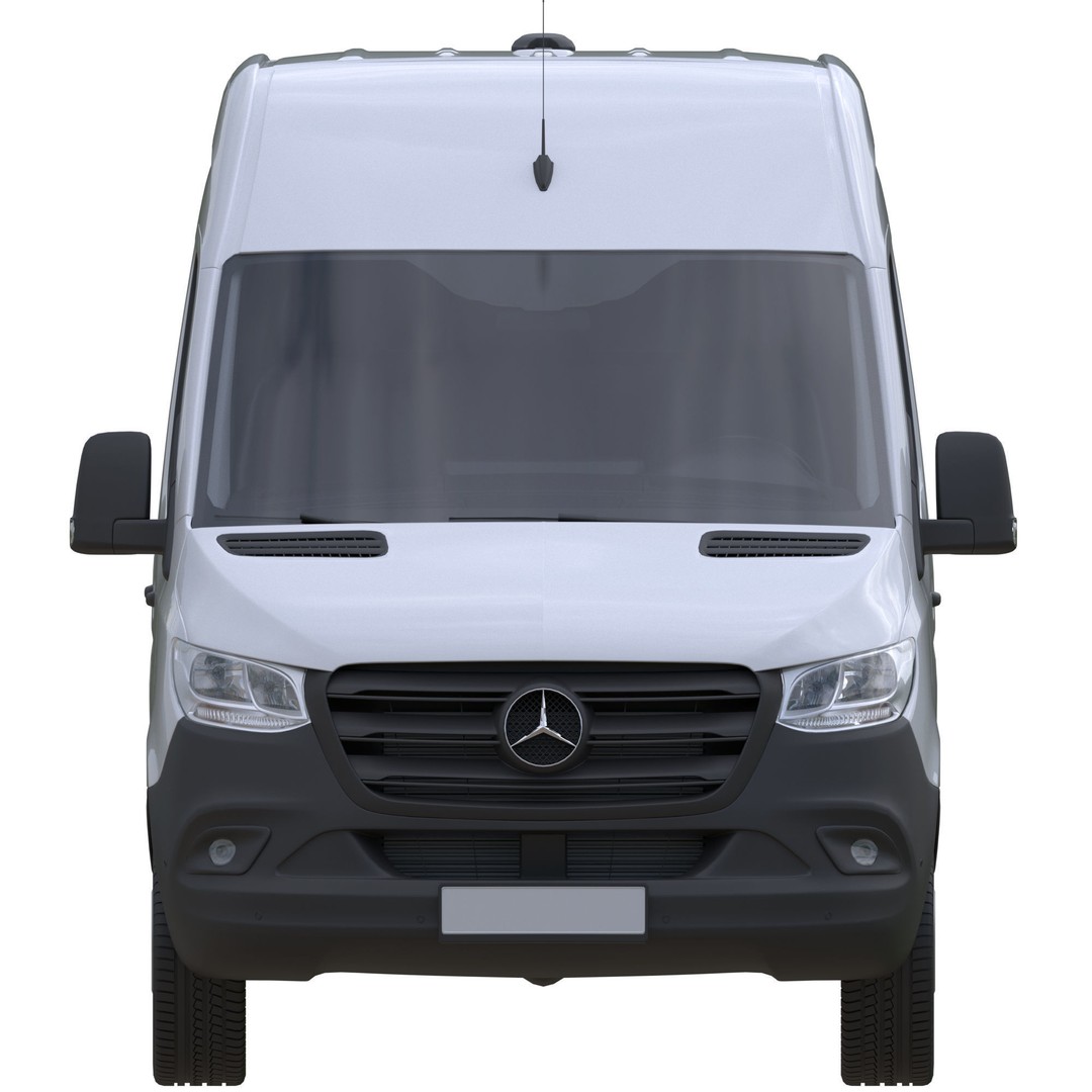 Mercedes-Benz Sprinter L2H2 Van 3D Model – High Poly Game Asset, FBX, OBJ, Blender - View 9