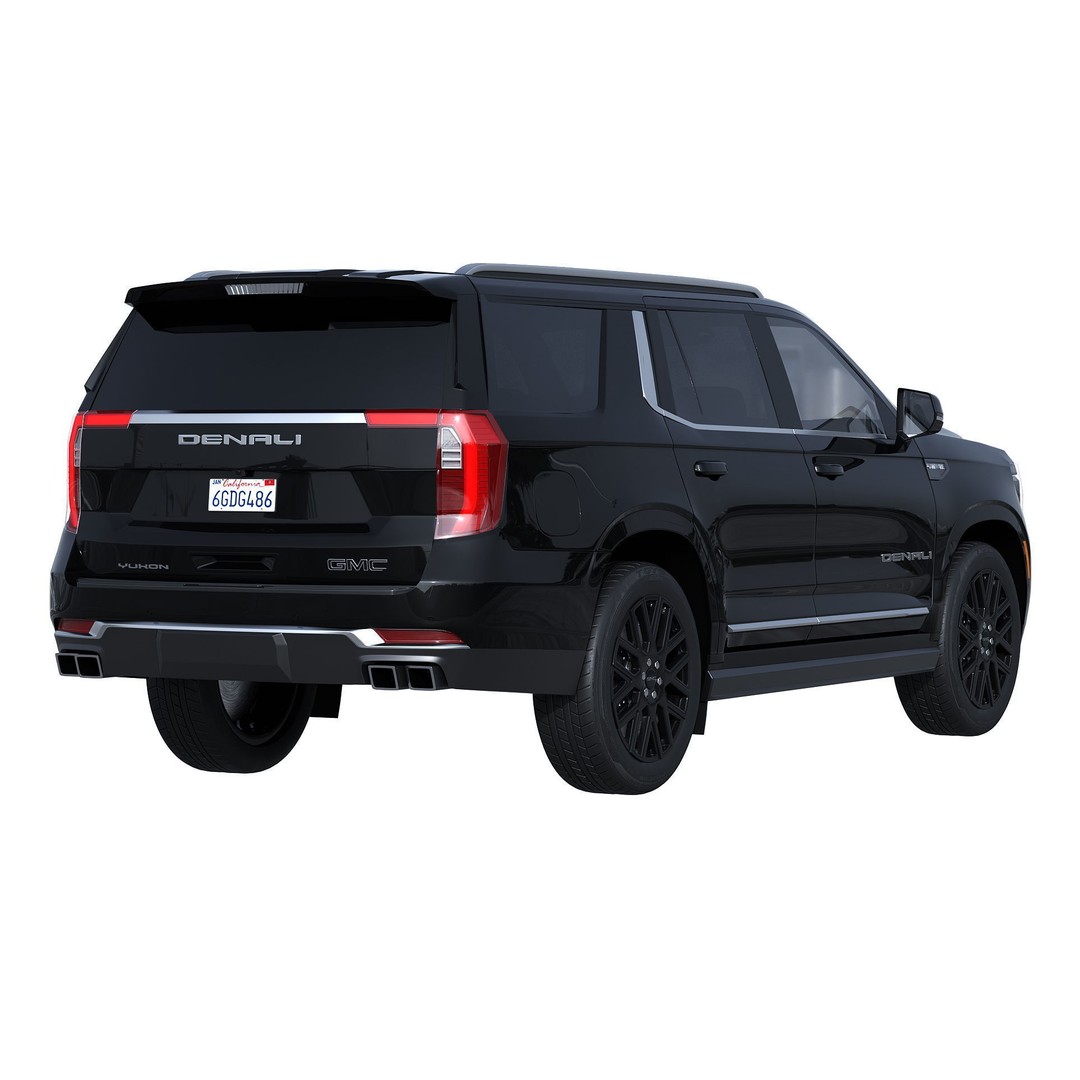 GMC Yukon Denali 2025 3D Model – High Poly SUV with PBR Textures, FBX - View 3