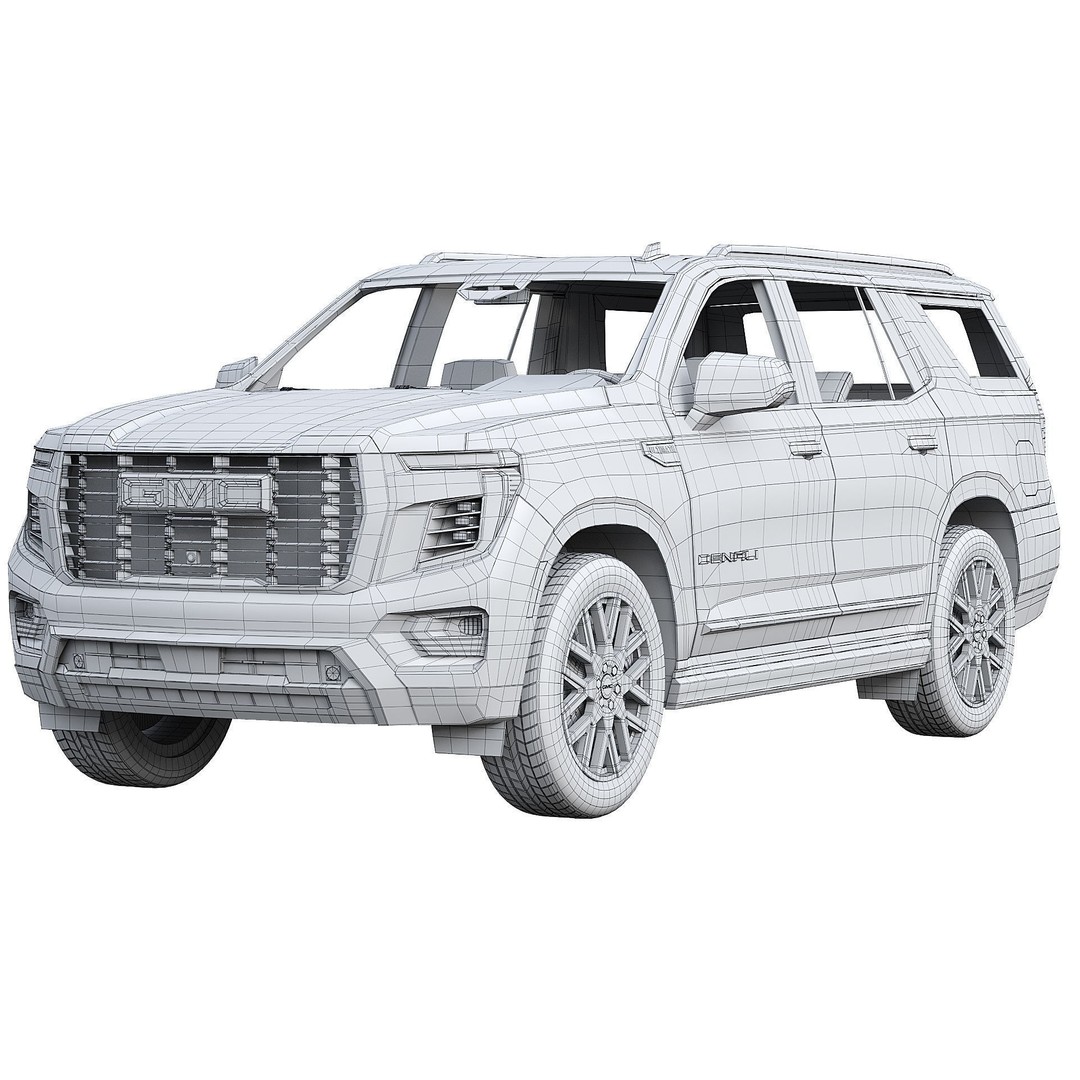 GMC Yukon Denali 2025 3D Model – High Poly SUV with PBR Textures, FBX - View 9