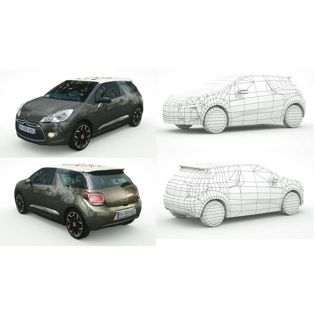 25 Low Poly Hatchbacks 3D Model – Game Ready Vehicles, FBX - View 15