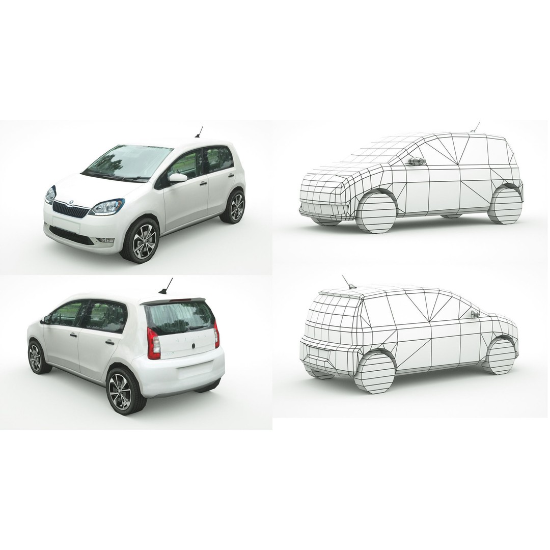 25 Low Poly Hatchbacks 3D Model – Game Ready Vehicles, FBX - View 17
