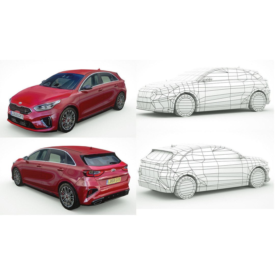 25 Low Poly Hatchbacks 3D Model – Game Ready Vehicles, FBX - View 19