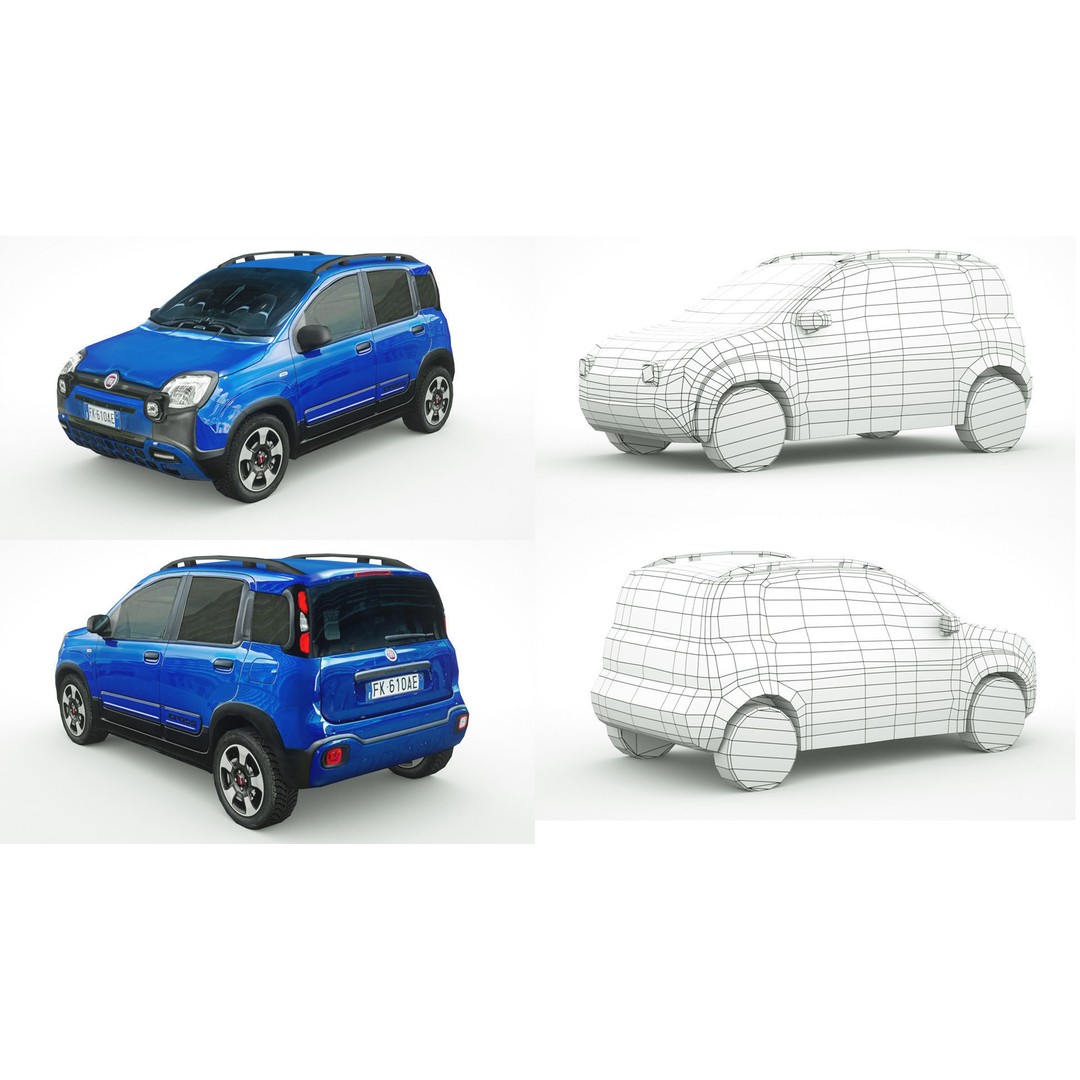 25 Low Poly Hatchbacks 3D Model – Game Ready Vehicles, FBX - View 22