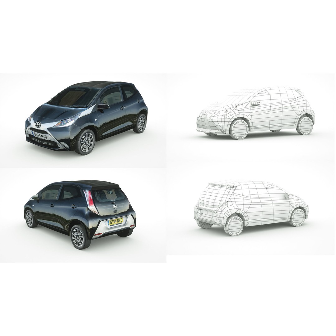 25 Low Poly Hatchbacks 3D Model – Game Ready Vehicles, FBX - View 24