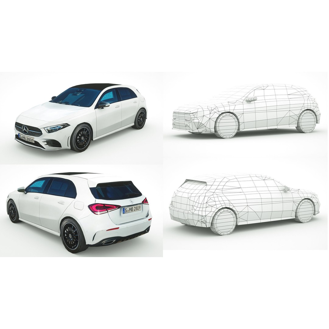 25 Low Poly Hatchbacks 3D Model – Game Ready Vehicles, FBX - View 25