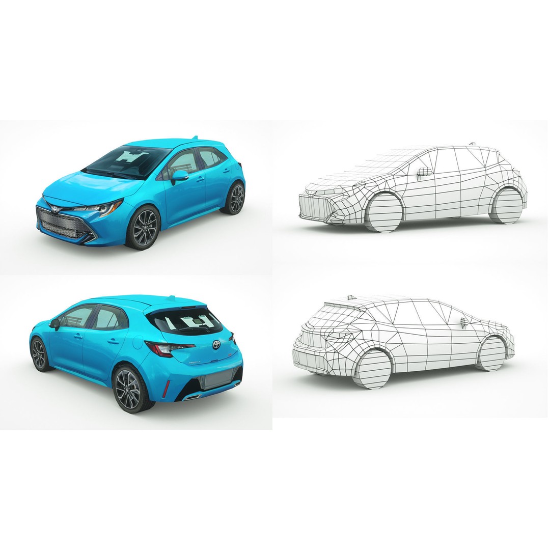 25 Low Poly Hatchbacks 3D Model – Game Ready Vehicles, FBX - View 26