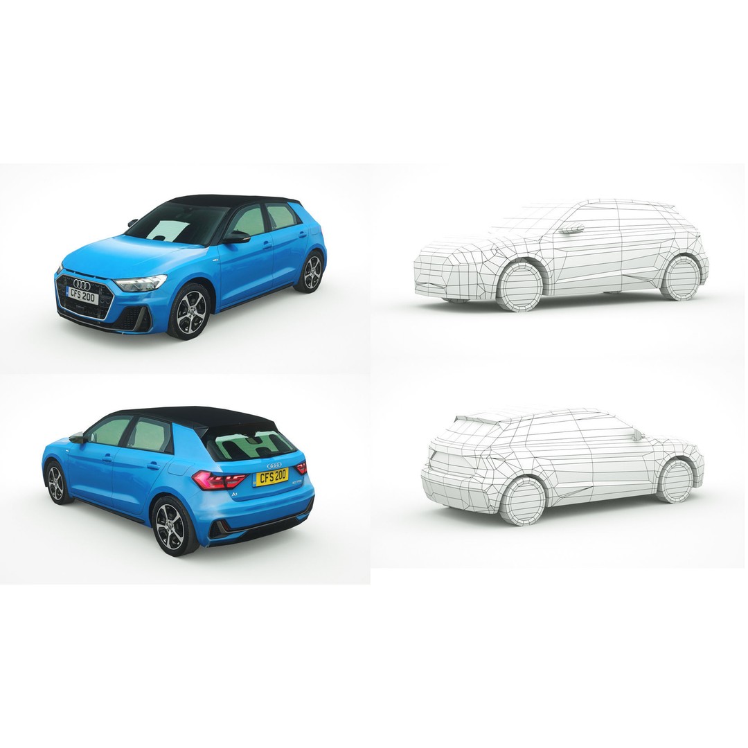 25 Low Poly Hatchbacks 3D Model – Game Ready Vehicles, FBX - View 27