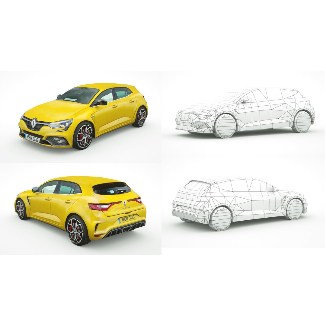 25 Low Poly Hatchbacks 3D Model – Game Ready Vehicles, FBX - View 28