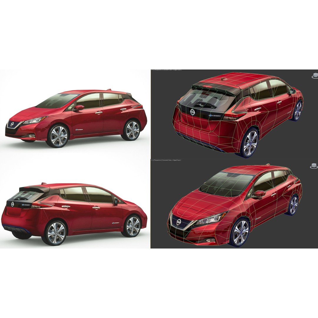 25 Low Poly Hatchbacks 3D Model – Game Ready Vehicles, FBX - View 34