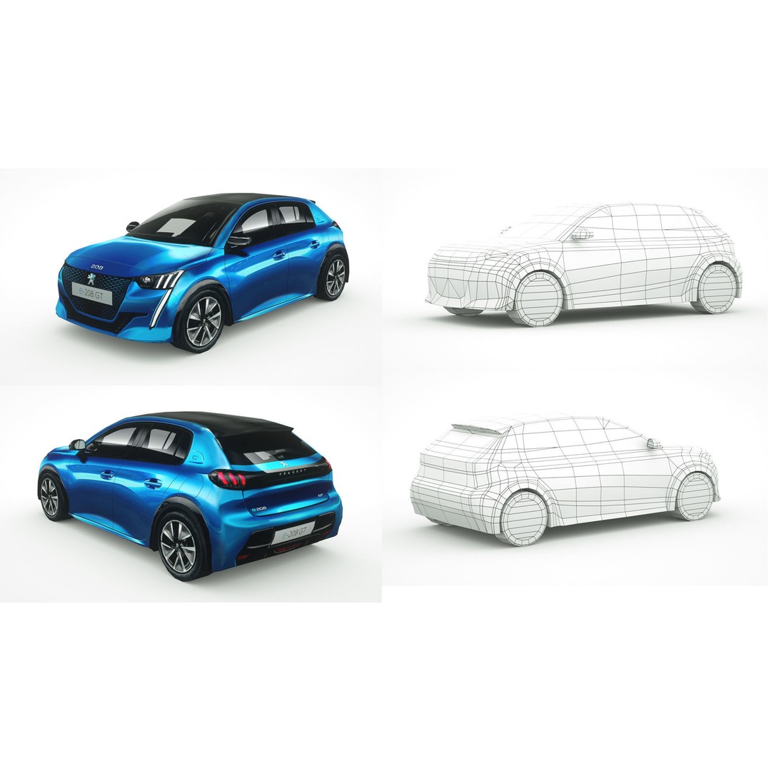 25 Low Poly Hatchbacks 3D Model – Game Ready Vehicles, FBX - View 35