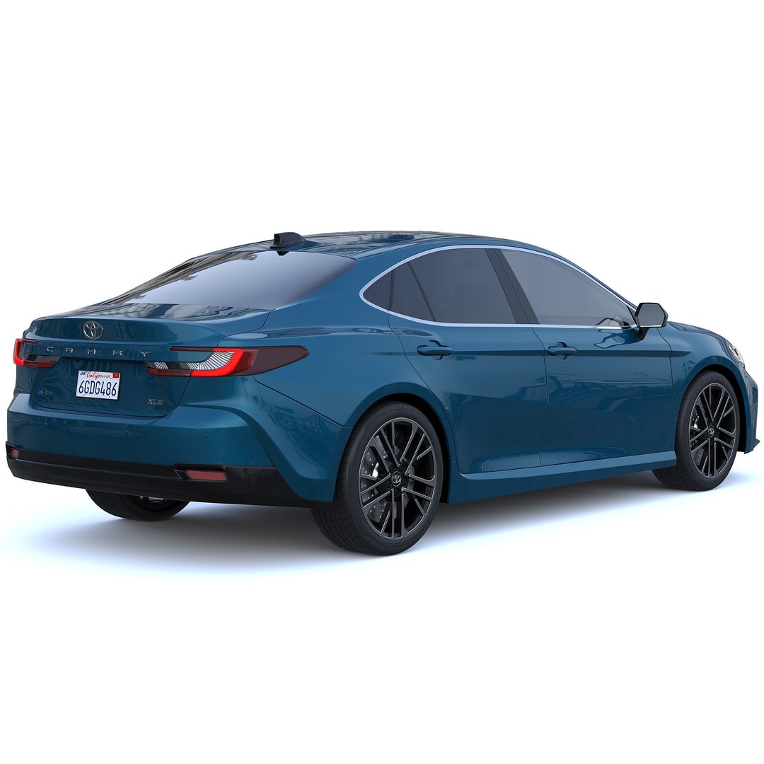 Toyota Camry Hybrid XLE 2025 3D Model – PBR Game-Ready FBX Asset - View 3