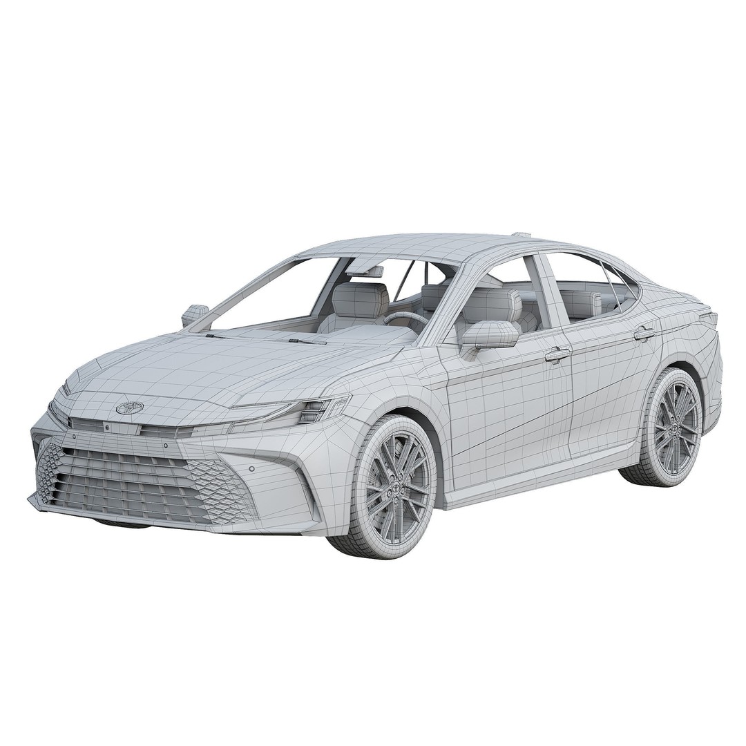 Toyota Camry Hybrid XLE 2025 3D Model – PBR Game-Ready FBX Asset - View 7