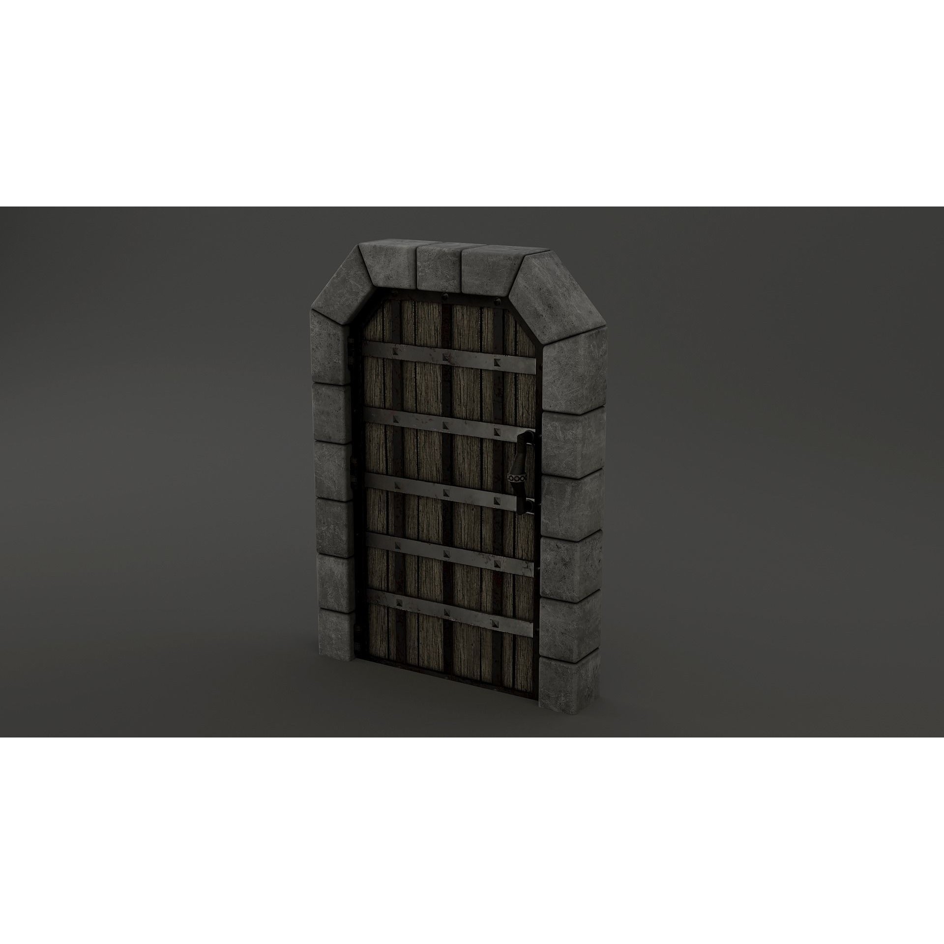 Medieval Door Pack - Low-Poly Game-Ready 3D Model - View 25