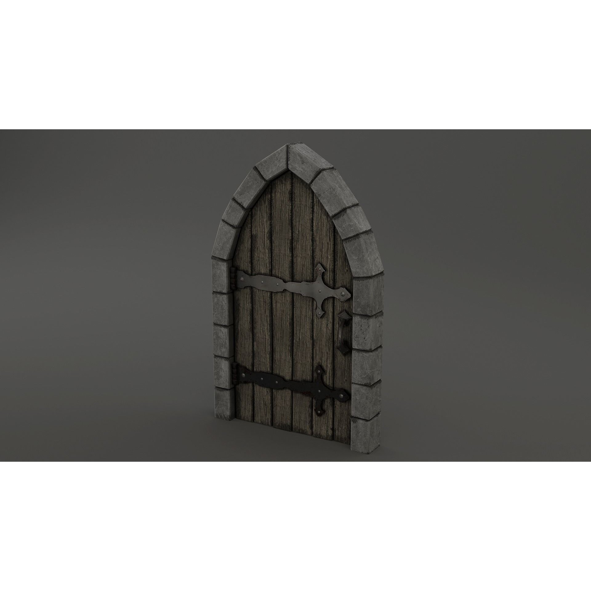 Medieval Door Pack - Low-Poly Game-Ready 3D Model - View 5