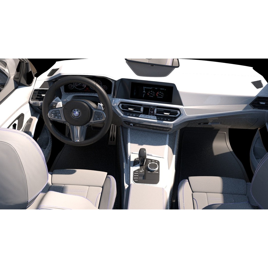 Sedan Interior 3D Model – Highly Detailed Game-Ready Bundle, FBX, OBJ - View 16