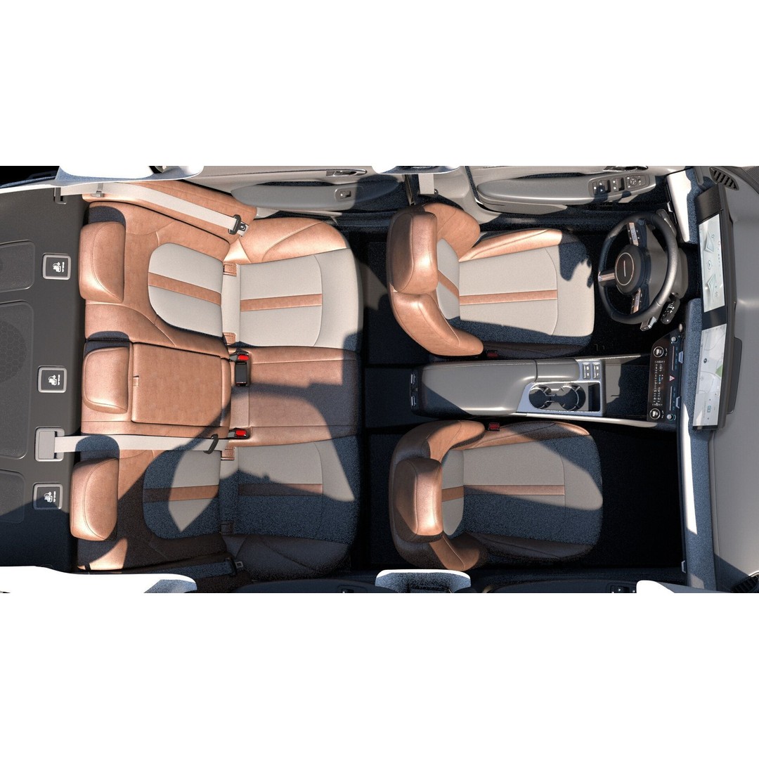 Sedan Interior 3D Model – Highly Detailed Game-Ready Bundle, FBX, OBJ - View 21