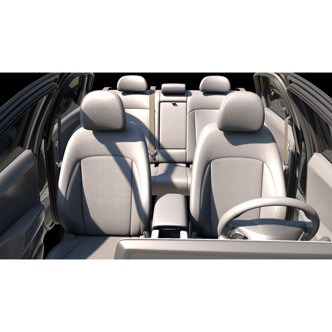 Sedan Interior 3D Model – Highly Detailed Game-Ready Bundle, FBX, OBJ - View 22