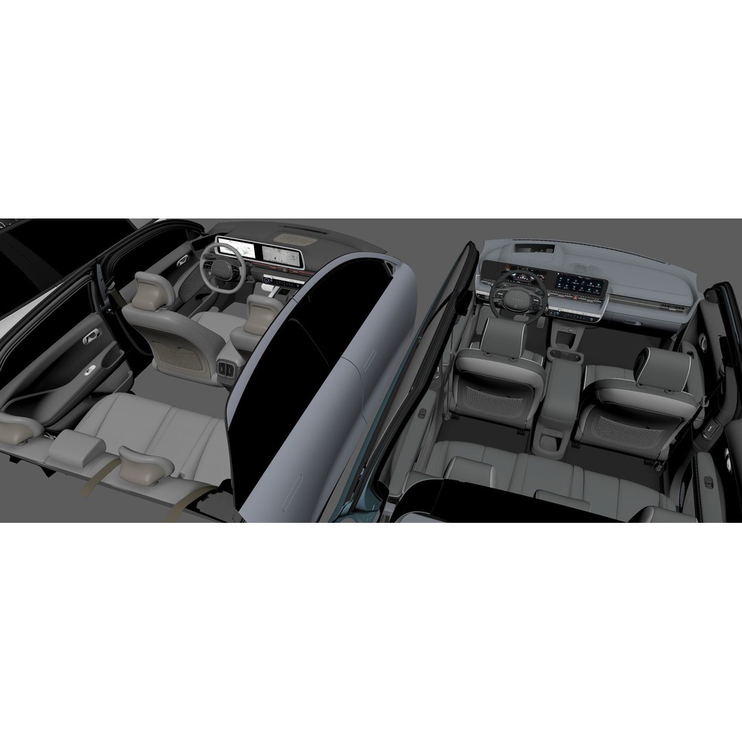 Sedan Interior 3D Model – Highly Detailed Game-Ready Bundle, FBX, OBJ - View 24