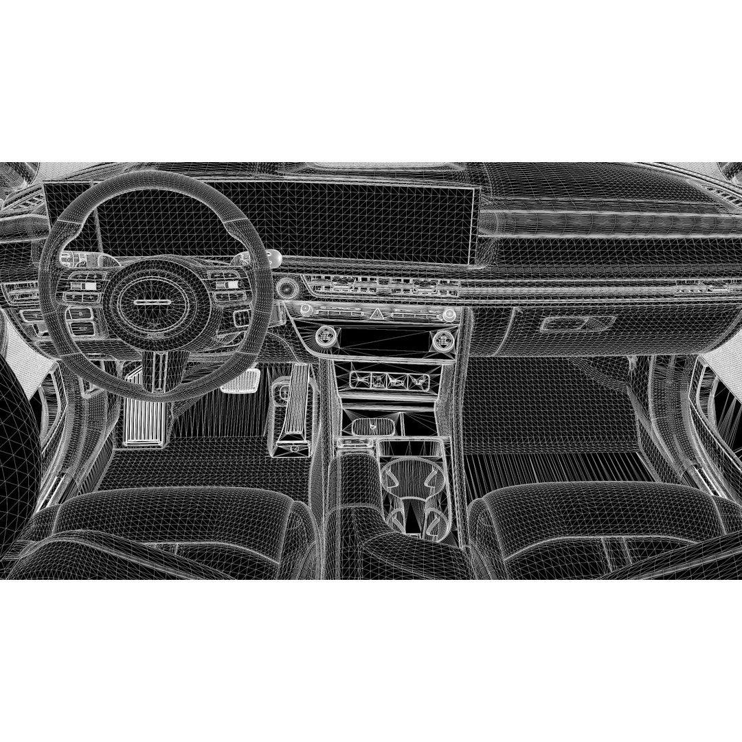 Sedan Interior 3D Model – Highly Detailed Game-Ready Bundle, FBX, OBJ - View 32