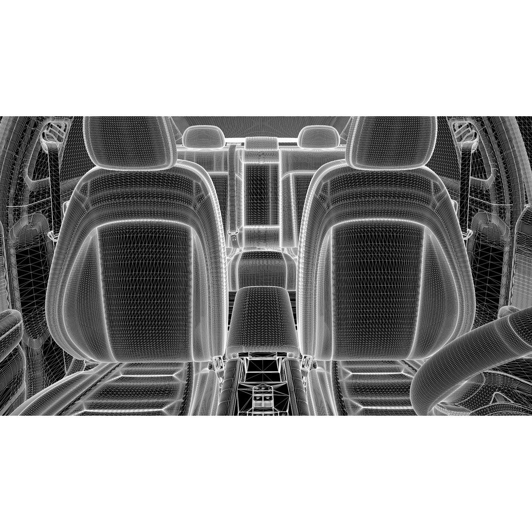 Sedan Interior 3D Model – Highly Detailed Game-Ready Bundle, FBX, OBJ - View 33