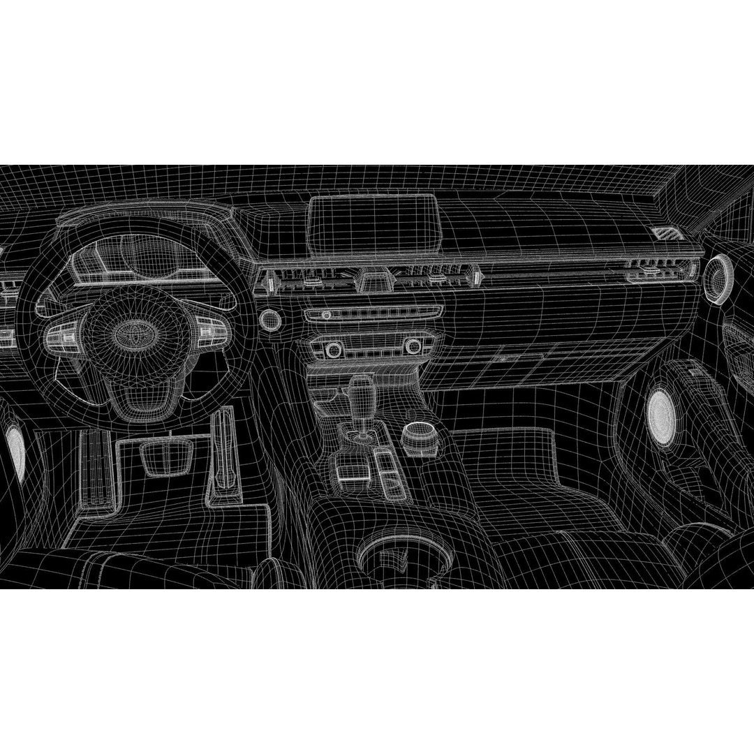 Sedan Interior 3D Model – Highly Detailed Game-Ready Bundle, FBX, OBJ - View 35