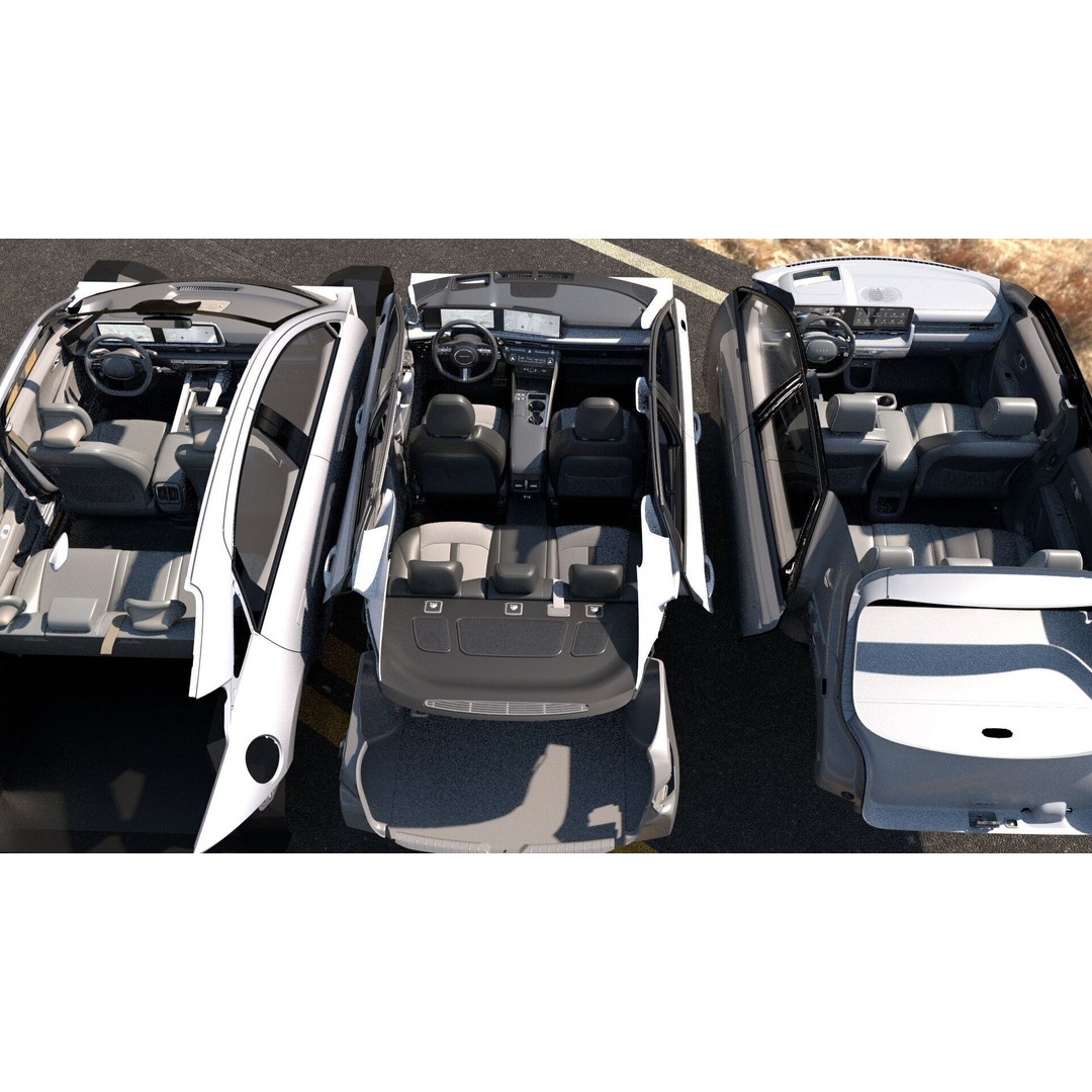 Sedan Interior 3D Model – Highly Detailed Game-Ready Bundle, FBX, OBJ - View 5