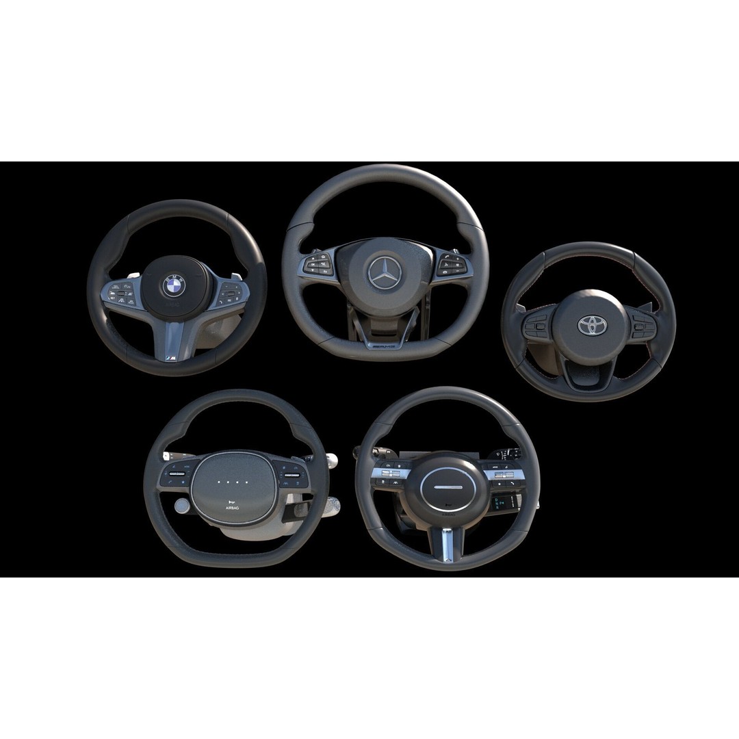 Sedan Interior 3D Model – Highly Detailed Game-Ready Bundle, FBX, OBJ - View 6