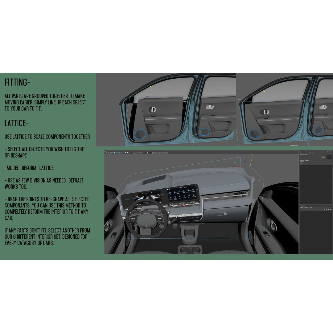 Sedan Interior 3D Model – Highly Detailed Game-Ready Bundle, FBX, OBJ - View 7