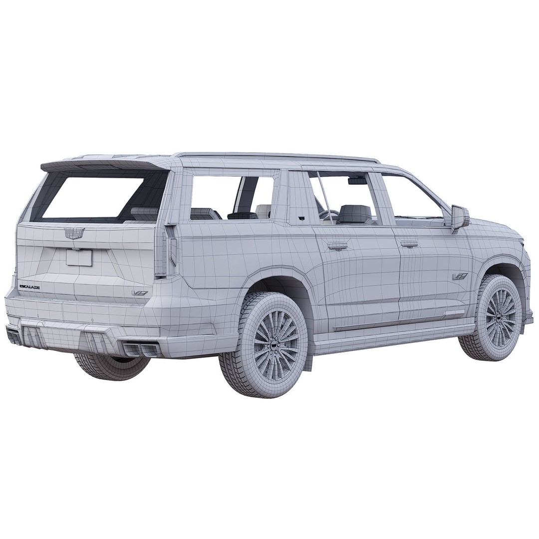 Cadillac Escalade-V 2023 3D Model – High Poly SUV Asset, FBX, OBJ