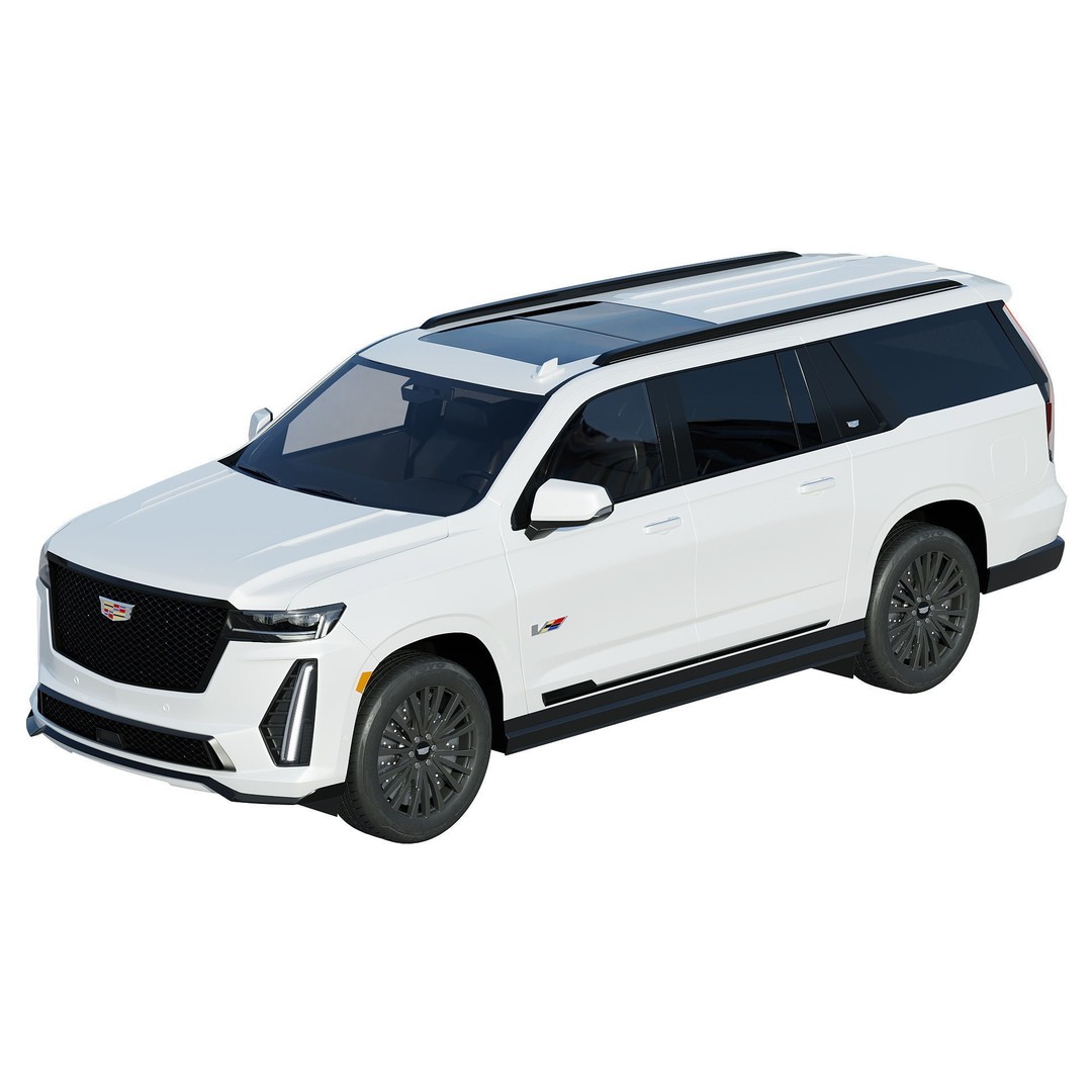 Cadillac Escalade-V 2023 3D Model – High Poly SUV Asset, FBX, OBJ - View 10