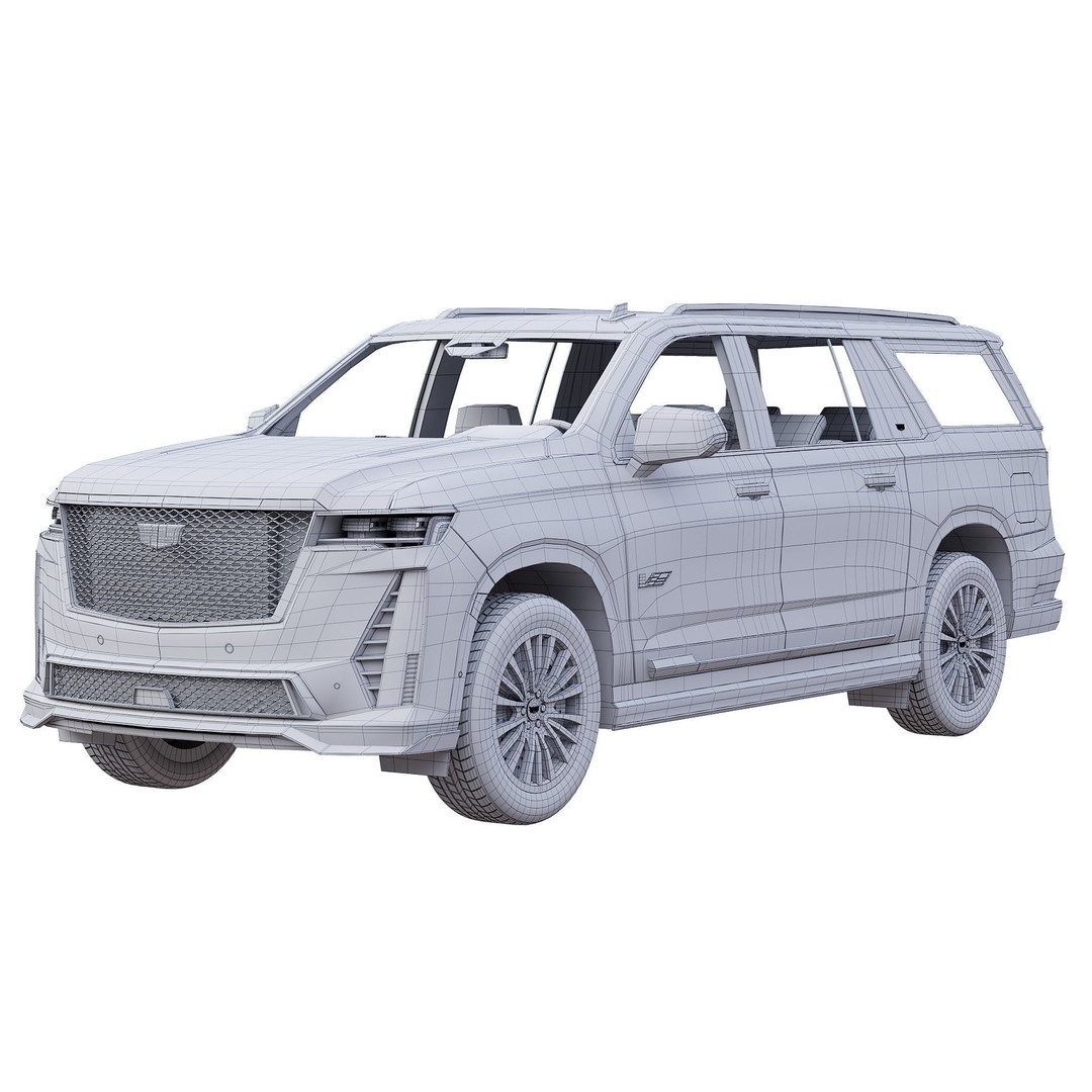 Cadillac Escalade-V 2023 3D Model – High Poly SUV Asset, FBX, OBJ - View 11