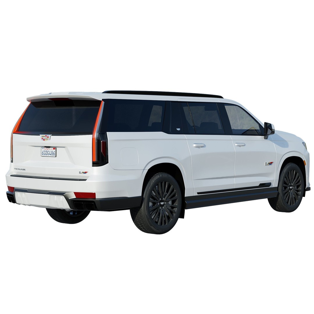 Cadillac Escalade-V 2023 3D Model – High Poly SUV Asset, FBX, OBJ - View 3