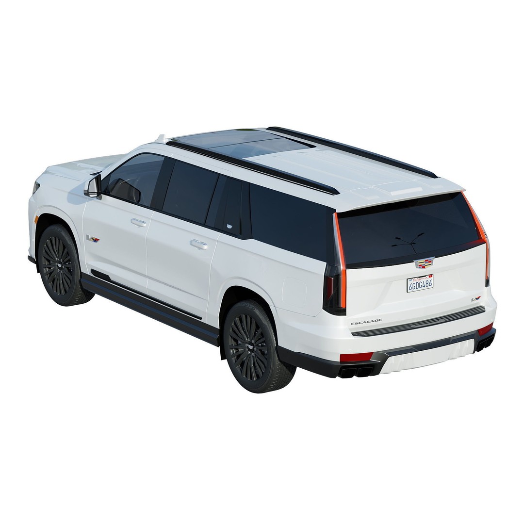 Cadillac Escalade-V 2023 3D Model – High Poly SUV Asset, FBX, OBJ - View 9