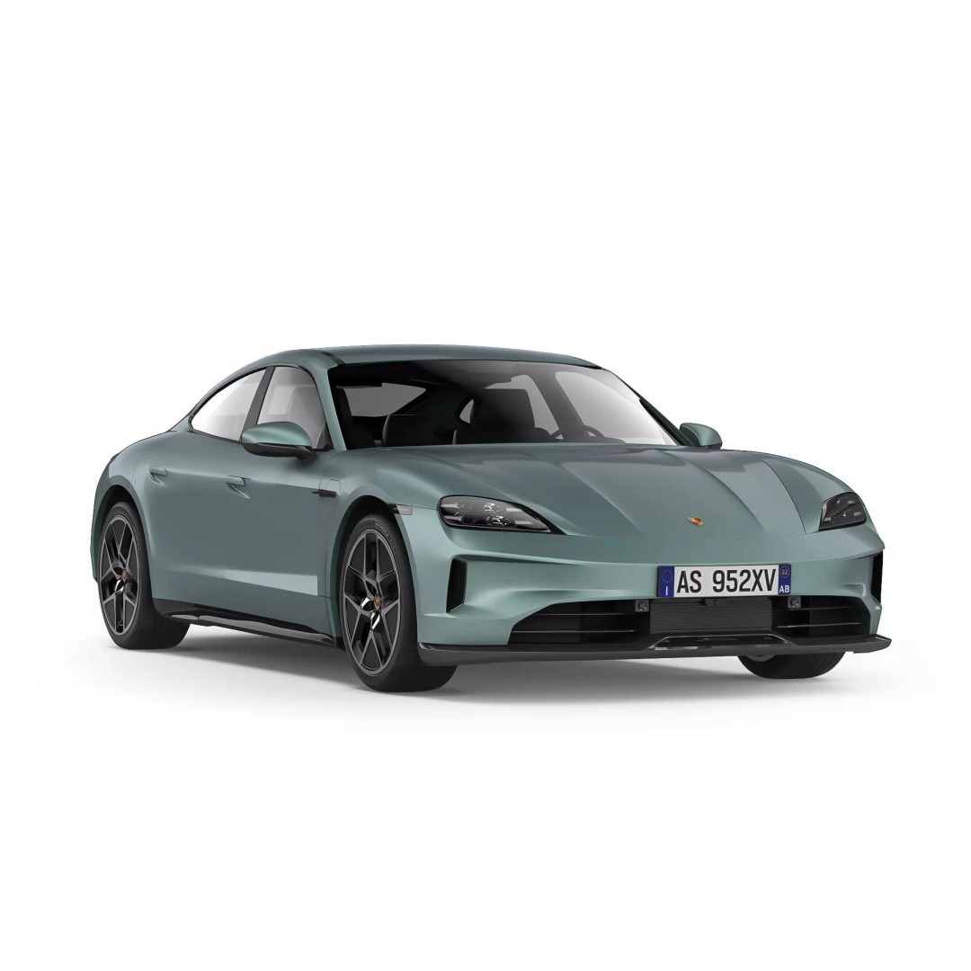 Porsche Taycan 2025 3D Model – High Poly Sport Car Asset, FBX/OBJ - View 2