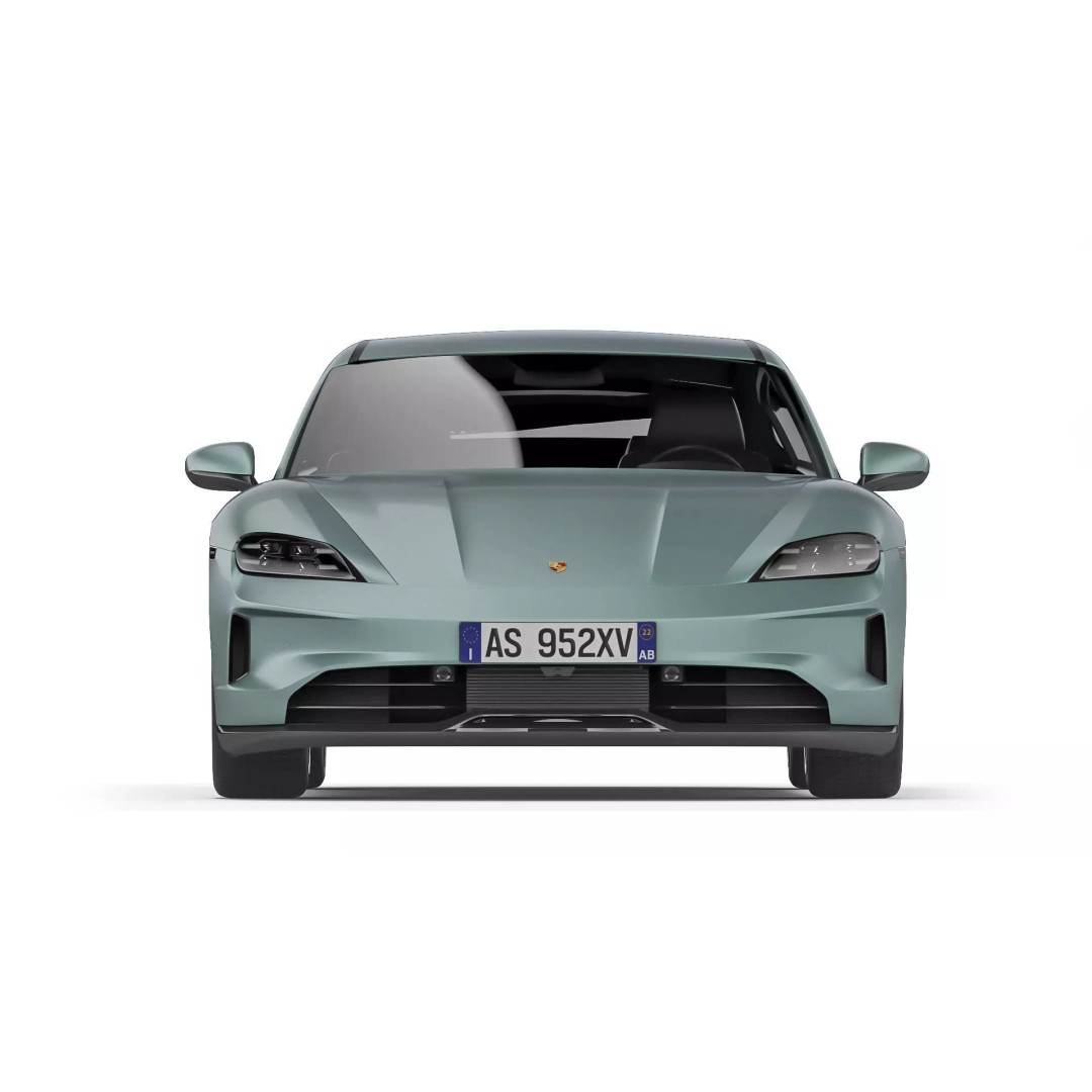 Porsche Taycan 2025 3D Model – High Poly Sport Car Asset, FBX/OBJ - View 3