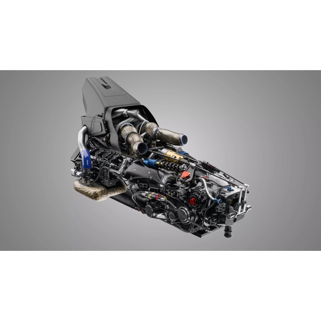 Twin Turbo Hybrid V8 Engine 3D Model – High Detail PBR Asset, FBX - View 2